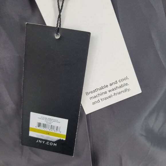 Jones New York Womens 14 Suit Blazer Charcoal Gray Washable New With Tags - Picture 7 of 9